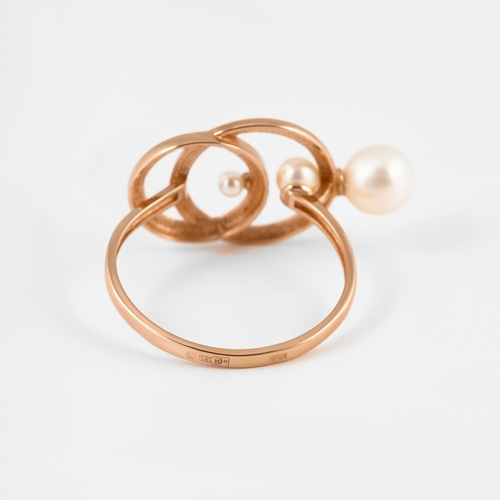 Золотое кольцо Ю-люкс из красного золота 585 пробы КС108010