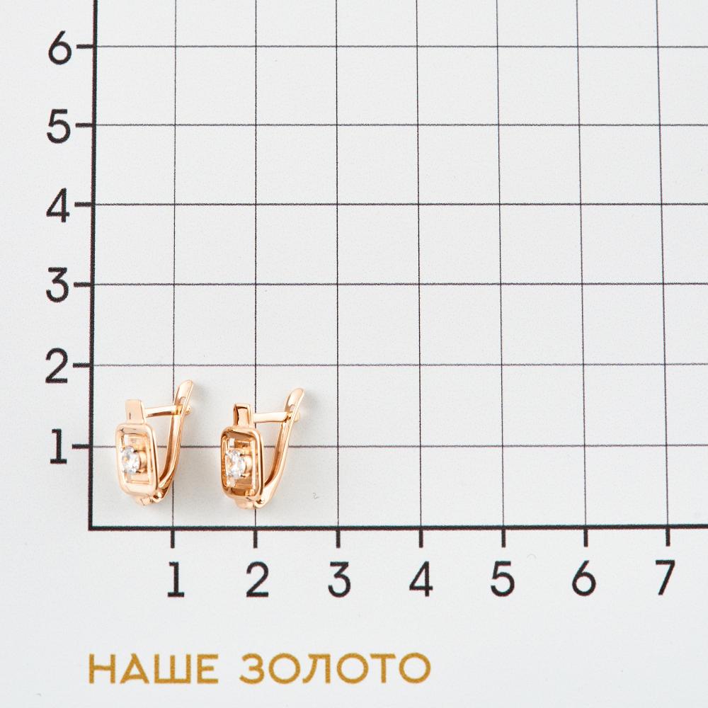 Золотые серьги Золотая подкова из красного золота 585 пробы ЯВ831827