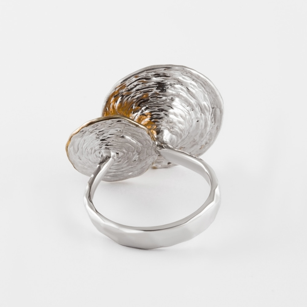 Серебряное кольцо Plata   со вставками (сваровски) ПВР-0148сн, размеры от 18 до 18.75