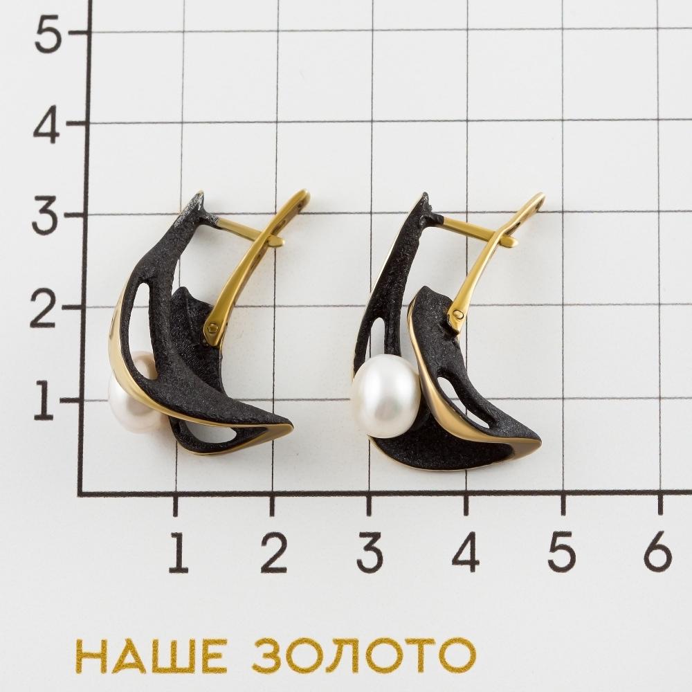 Серебряные серьги Флёр ж  со вставками () ФЖ52803.2