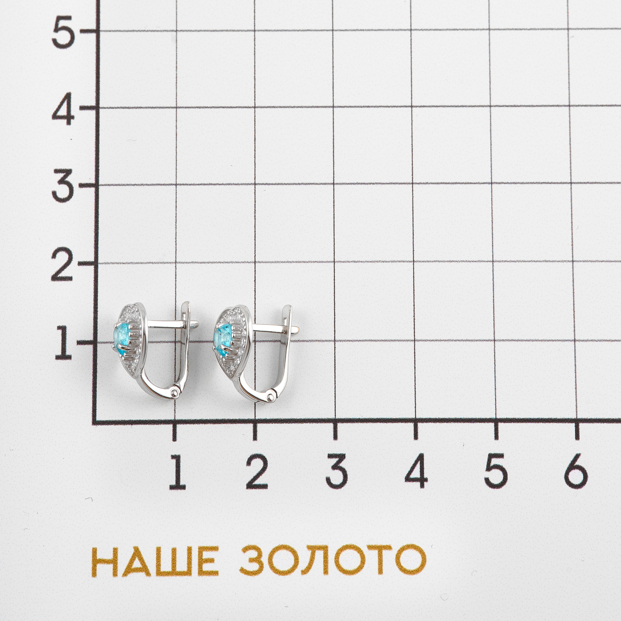 Серебряные серьги детские Иллада  со вставками (фианит) 2ИС120913