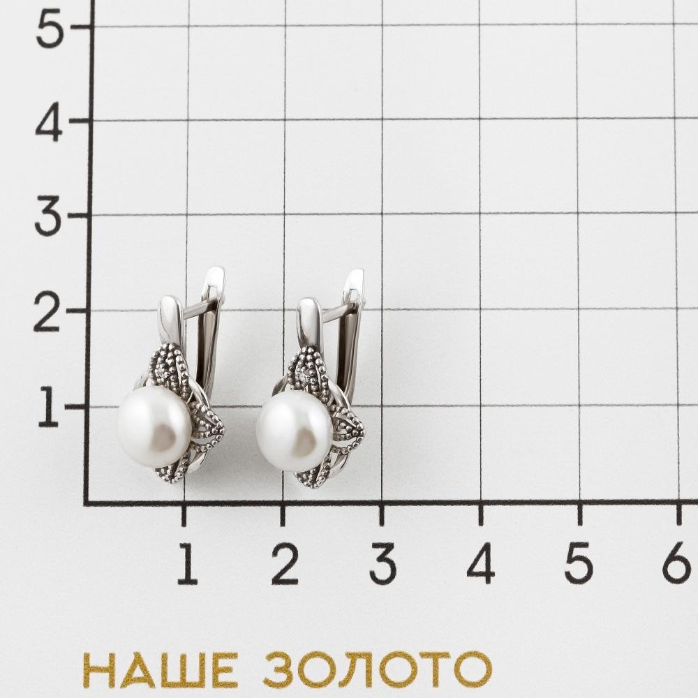 Серебряные серьги Defleur  со вставками ( и фианит) ФЖ52226.1С