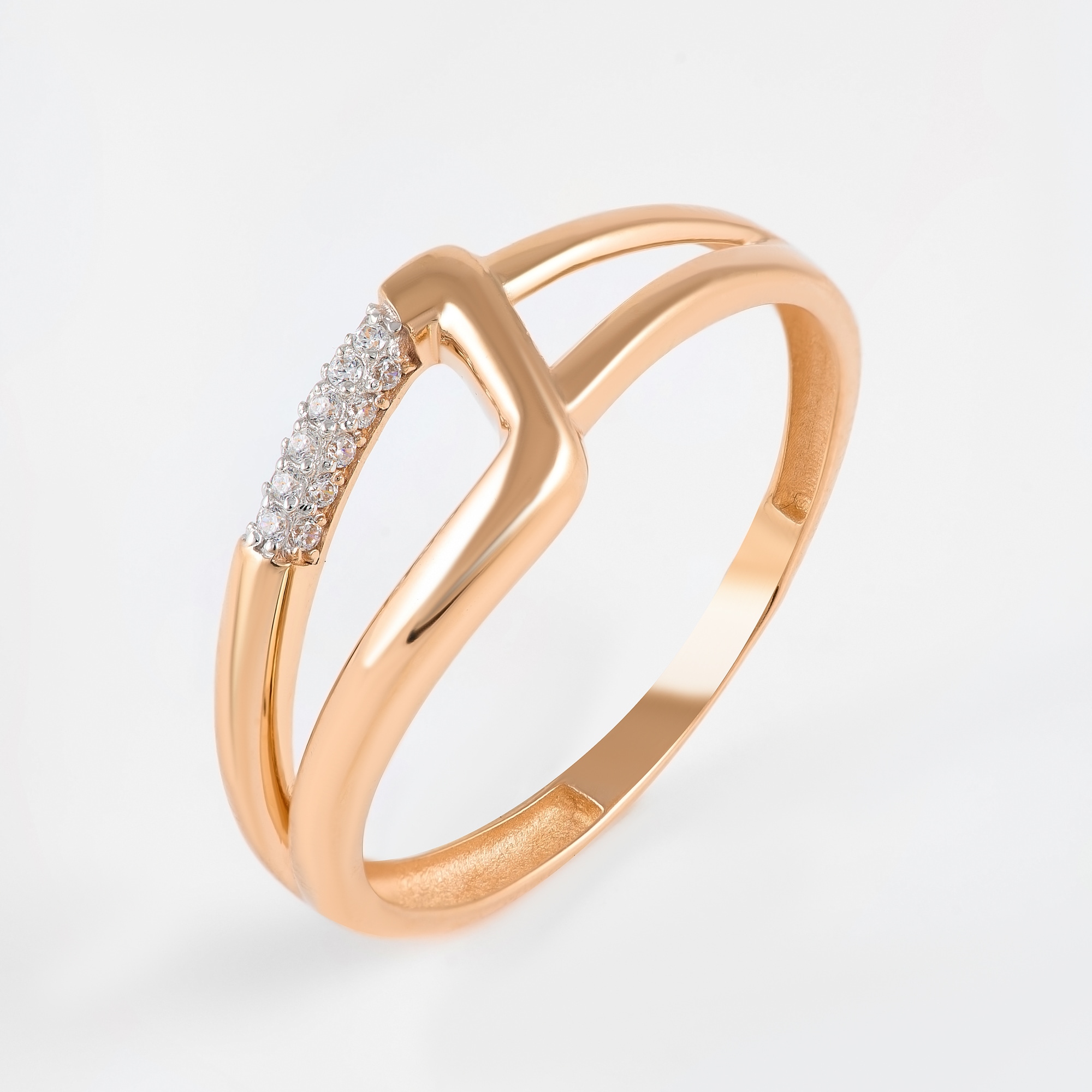 Золотое кольцо Алекси из красного золота 585 пробы А3012652