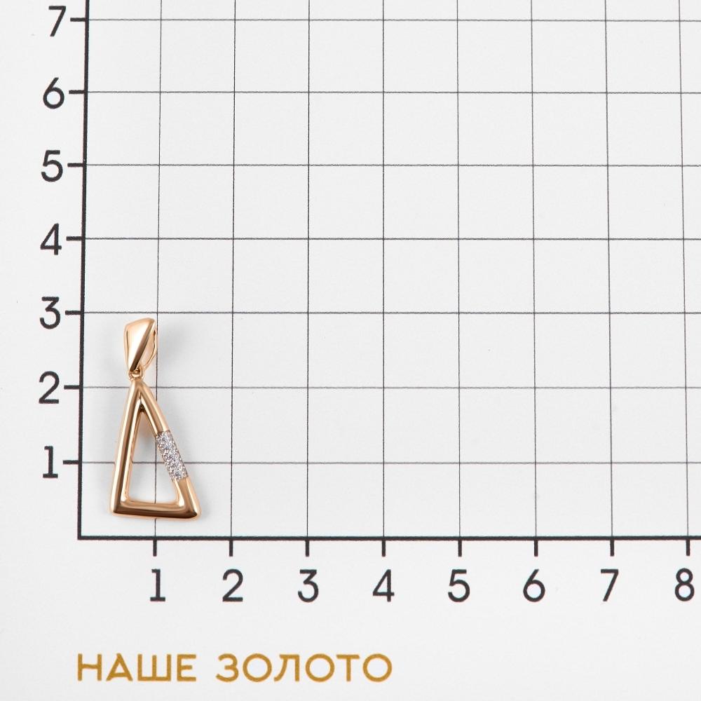 Золотая подвеска Алекси из красного золота 585 пробы А3032652