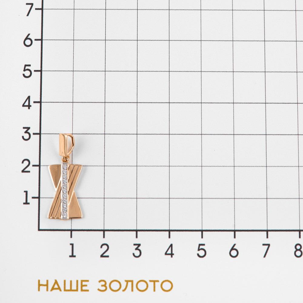 Золотая подвеска Алекси из красного золота 585 пробы А3032767