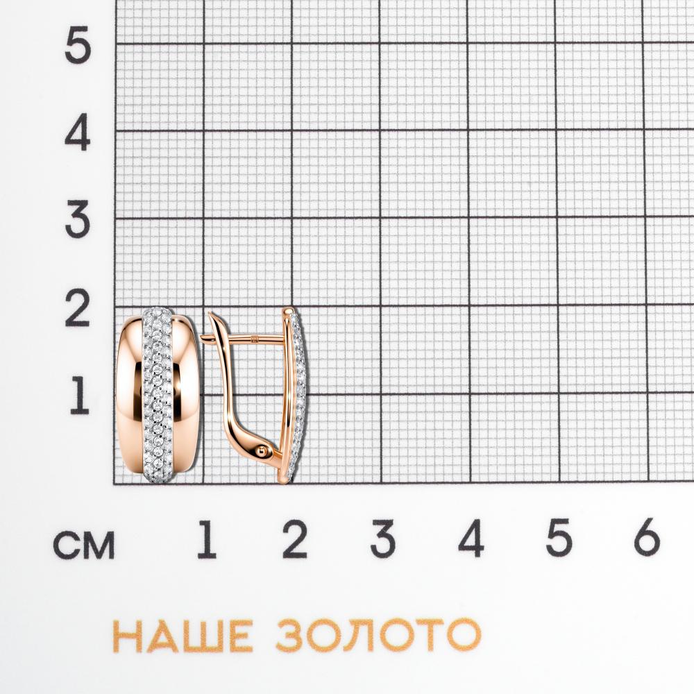Золотые серьги Алекси из красного золота 585 пробы А3022701