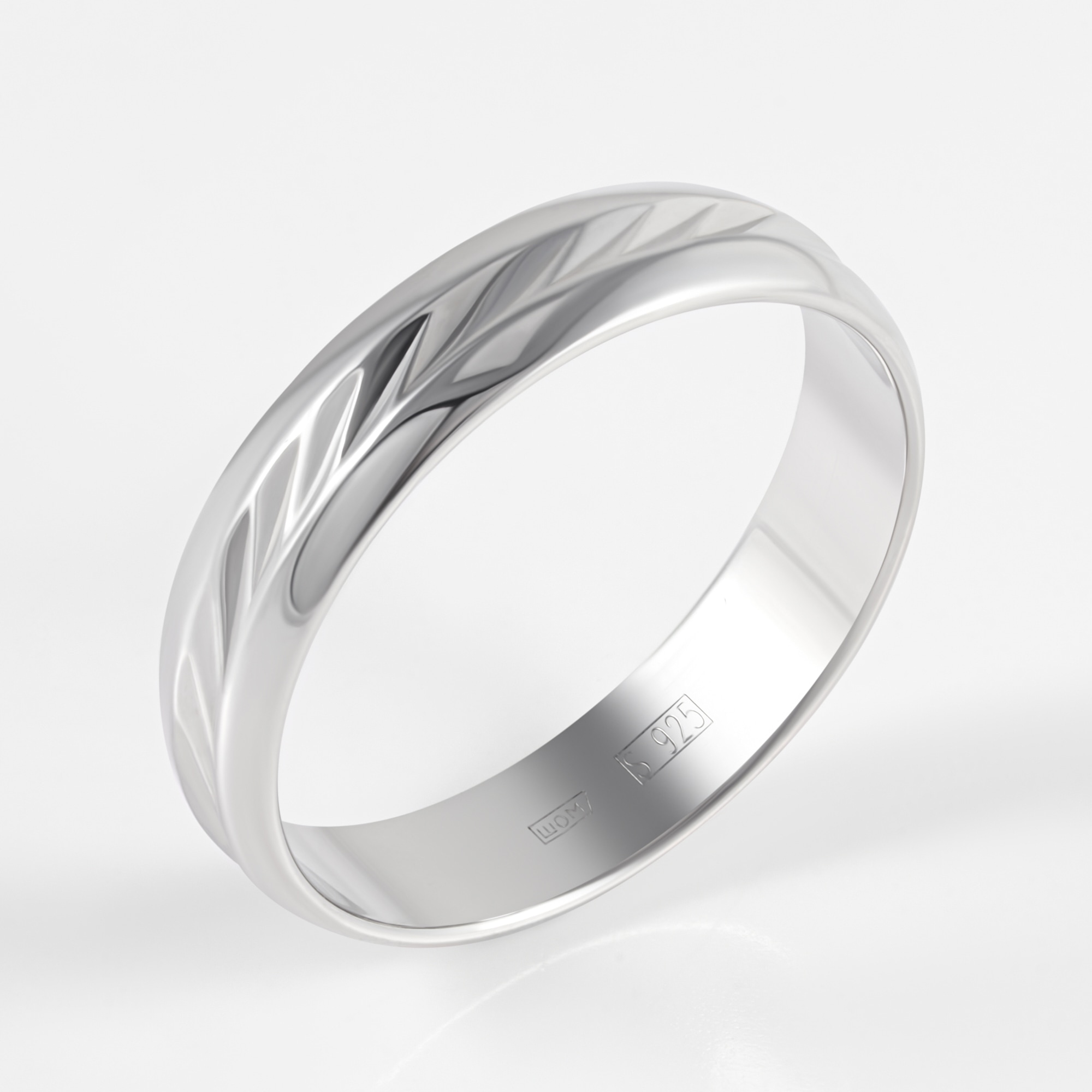Серебряное кольцо обручальное Светлов К814-2072-23-00