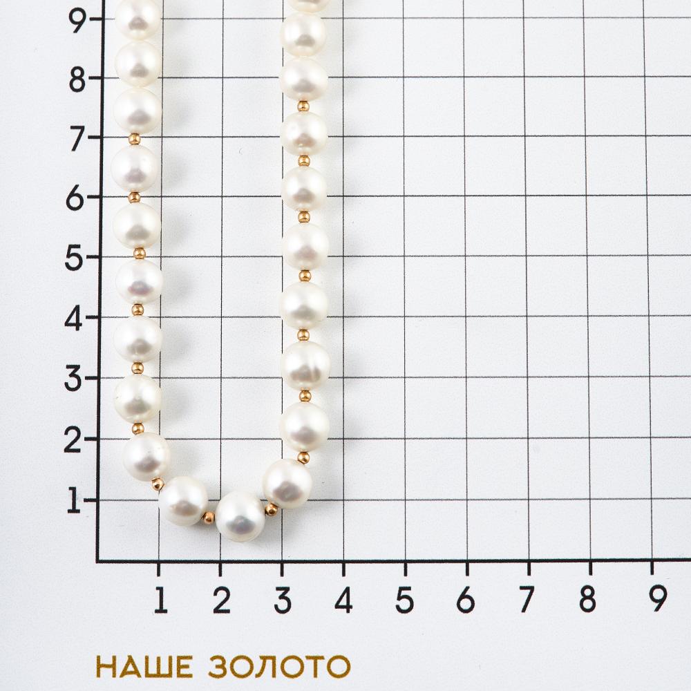 Золотые бусы Елунина из красного золота 585 пробы  со вставками () ЕУ14539001М, размеры от 45 до 45
