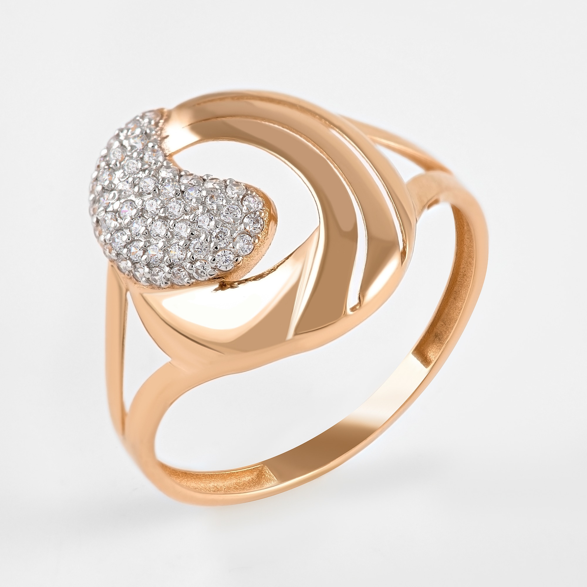 Золотое кольцо Алекси из красного золота 585 пробы А3012723