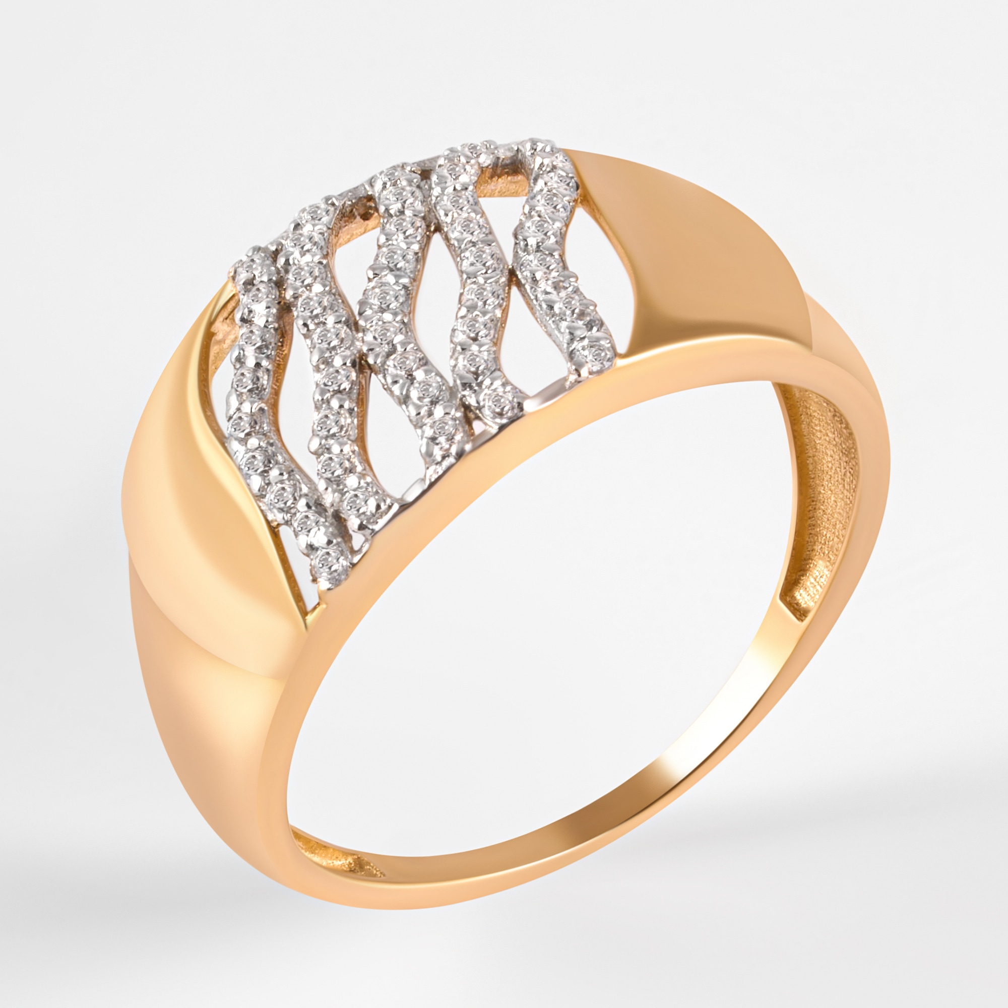 Золотое кольцо Алекси из красного золота 585 пробы А3011973