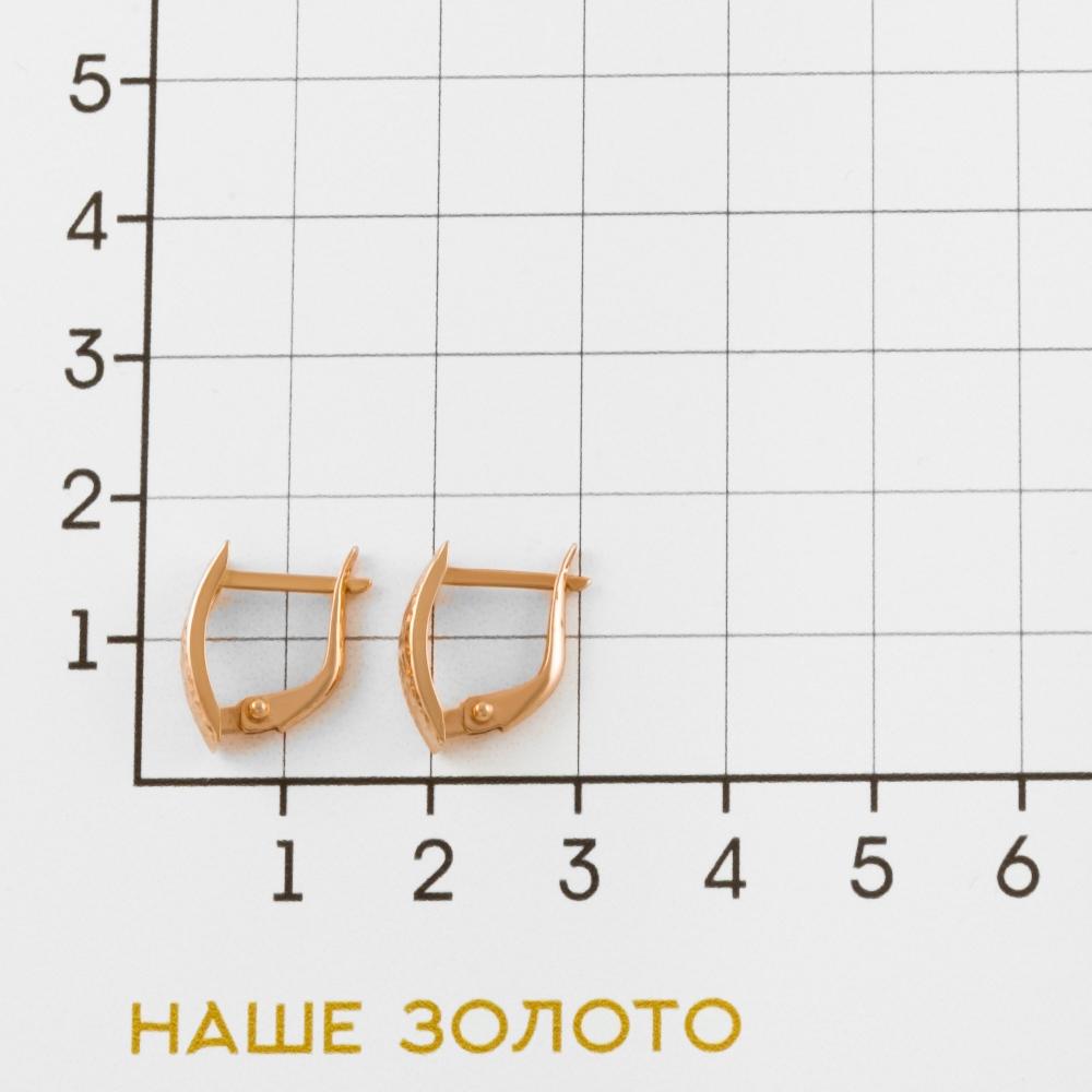 Золотые серьги Магнат из красного золота 585 пробы ПЗА011700