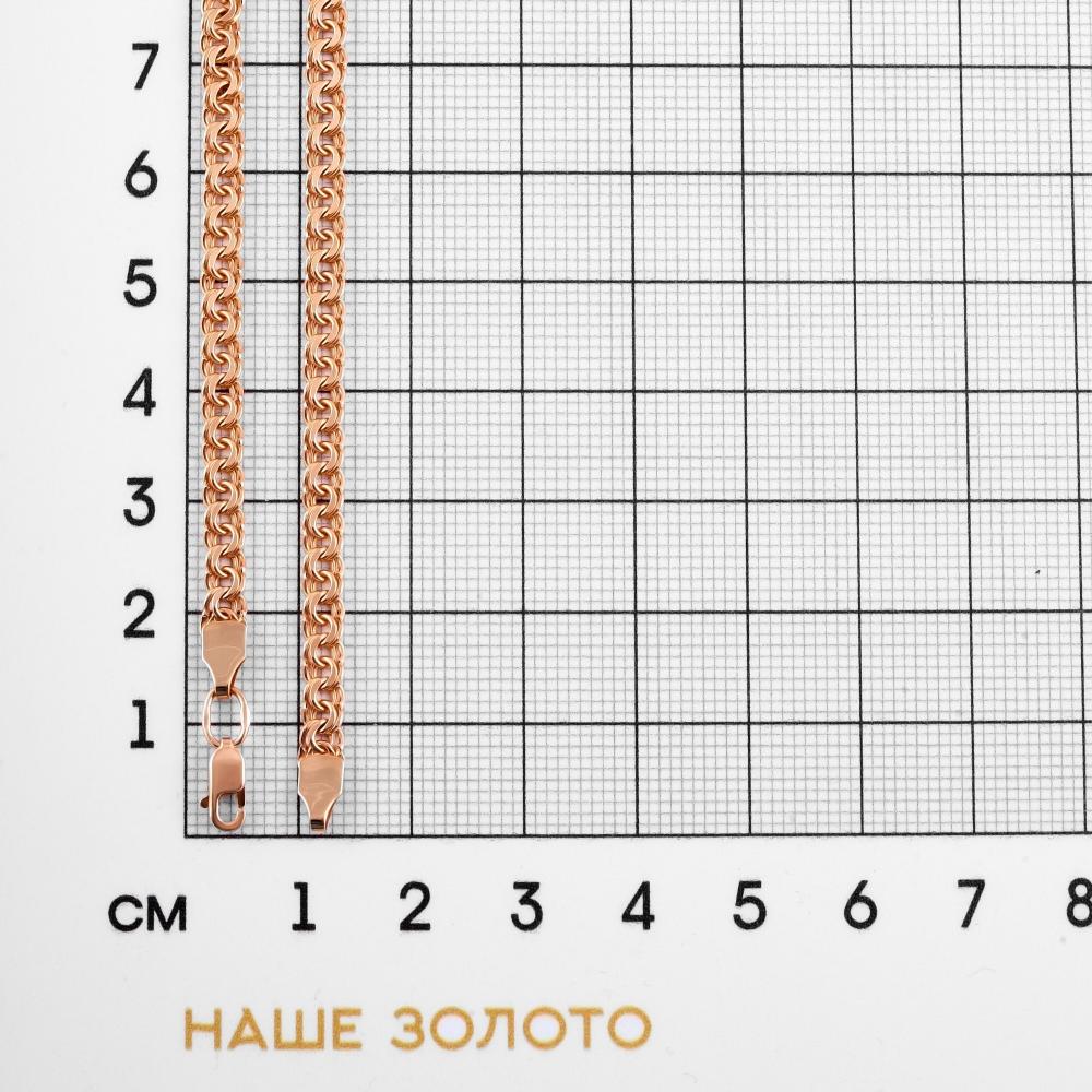 Золотой браслет Талант из красного золота 585 пробы ТБ4101006037654, размеры от 40 до 65