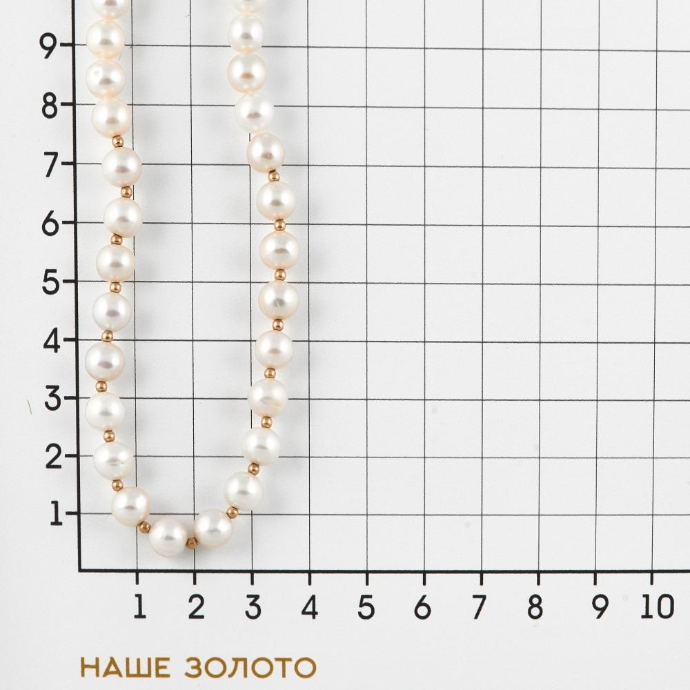 Золотые бусы Елунина из красного золота 585 пробы  со вставками () ЕУКЖЗ1671, размеры от 45 до 45