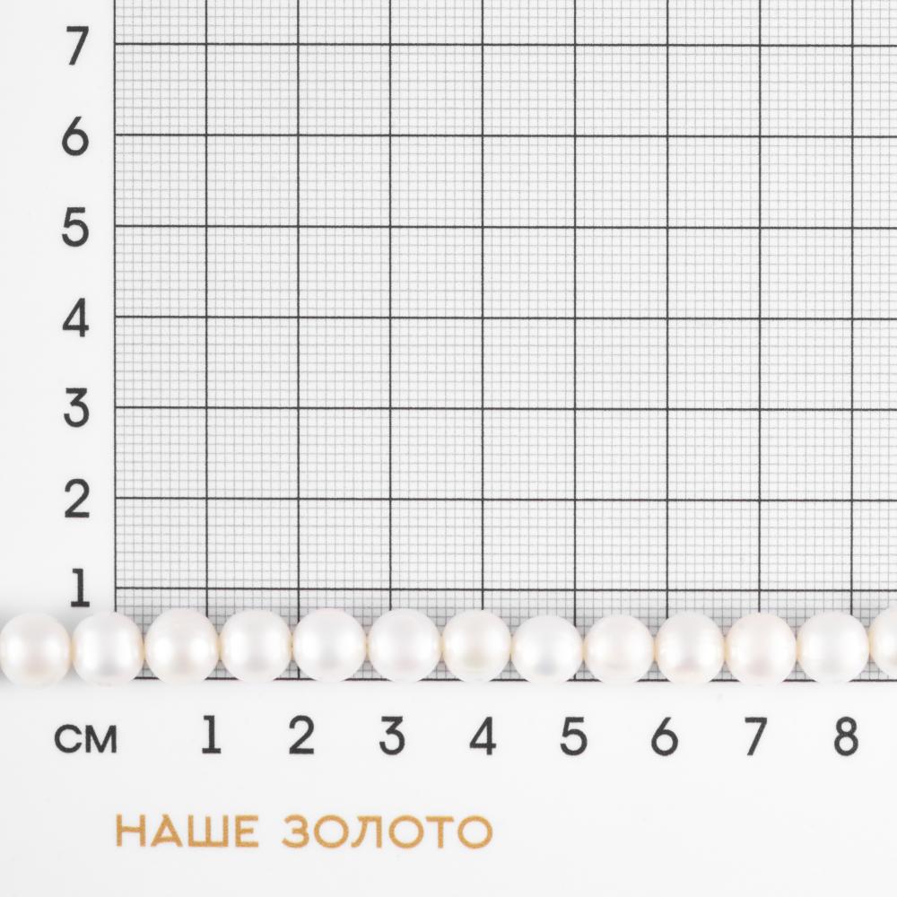 Золотые бусы  из красного золота 585 пробы  со вставками (жемчуг) ЕУ1452500, размеры от 45 до 45