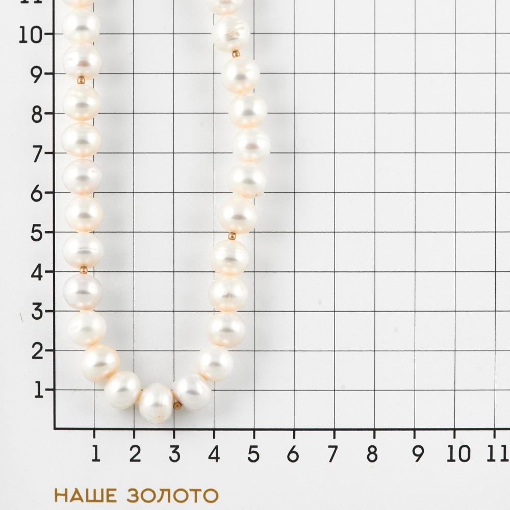 Золотые бусы Елунина из красного золота 585 пробы  со вставками () ЕУКЖЗ1105М, размеры от 50 до 55