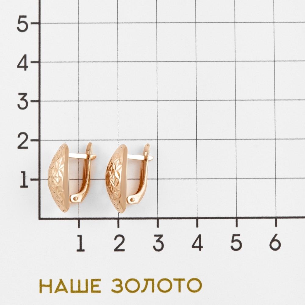 Золотые серьги Талант из красного золота 585 пробы ТБ1801000028319