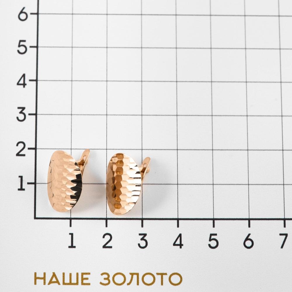 Золотые серьги Аллегро из красного золота 585 пробы 7А21991