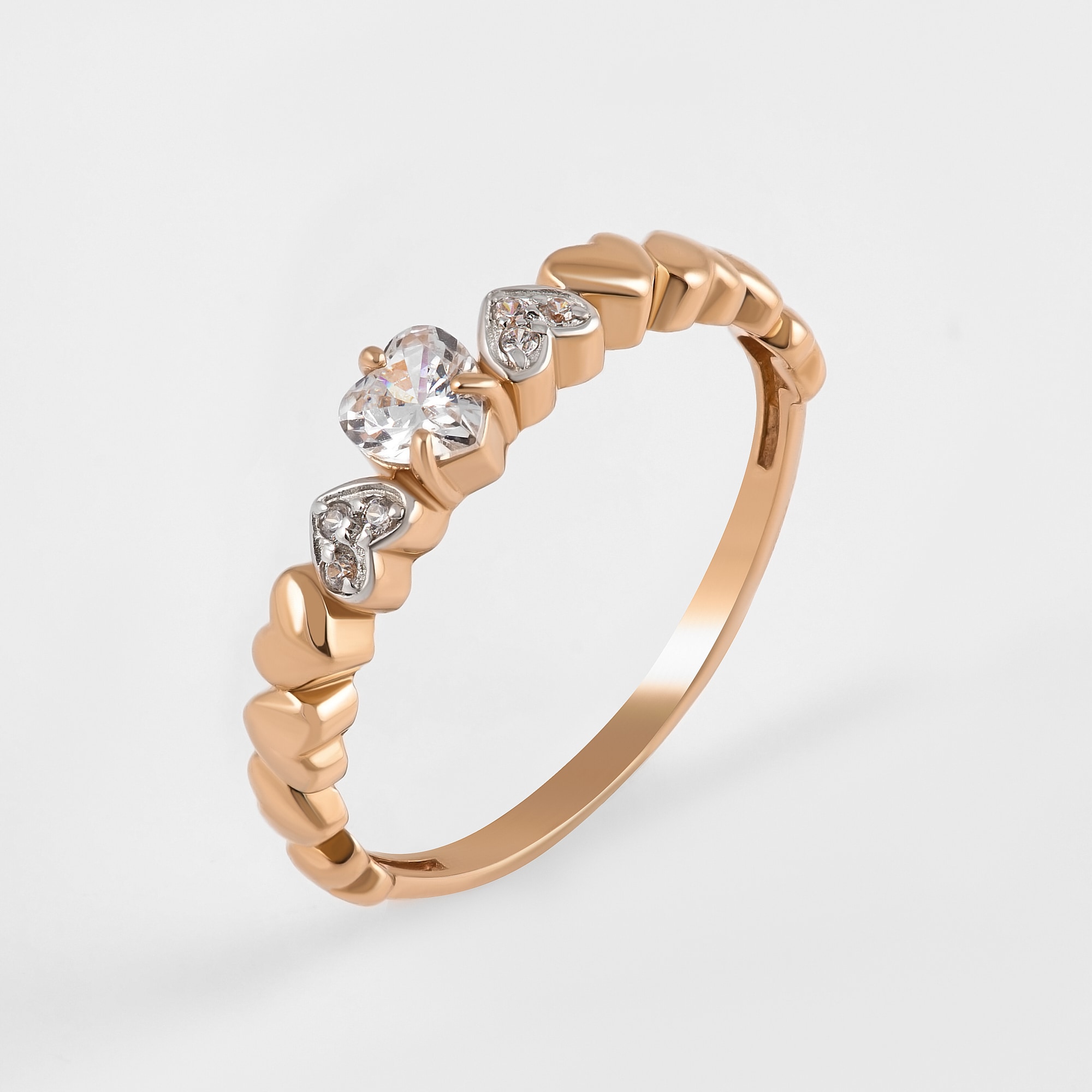 Золотое кольцо Аллегро из красного золота 585 пробы 7А11883