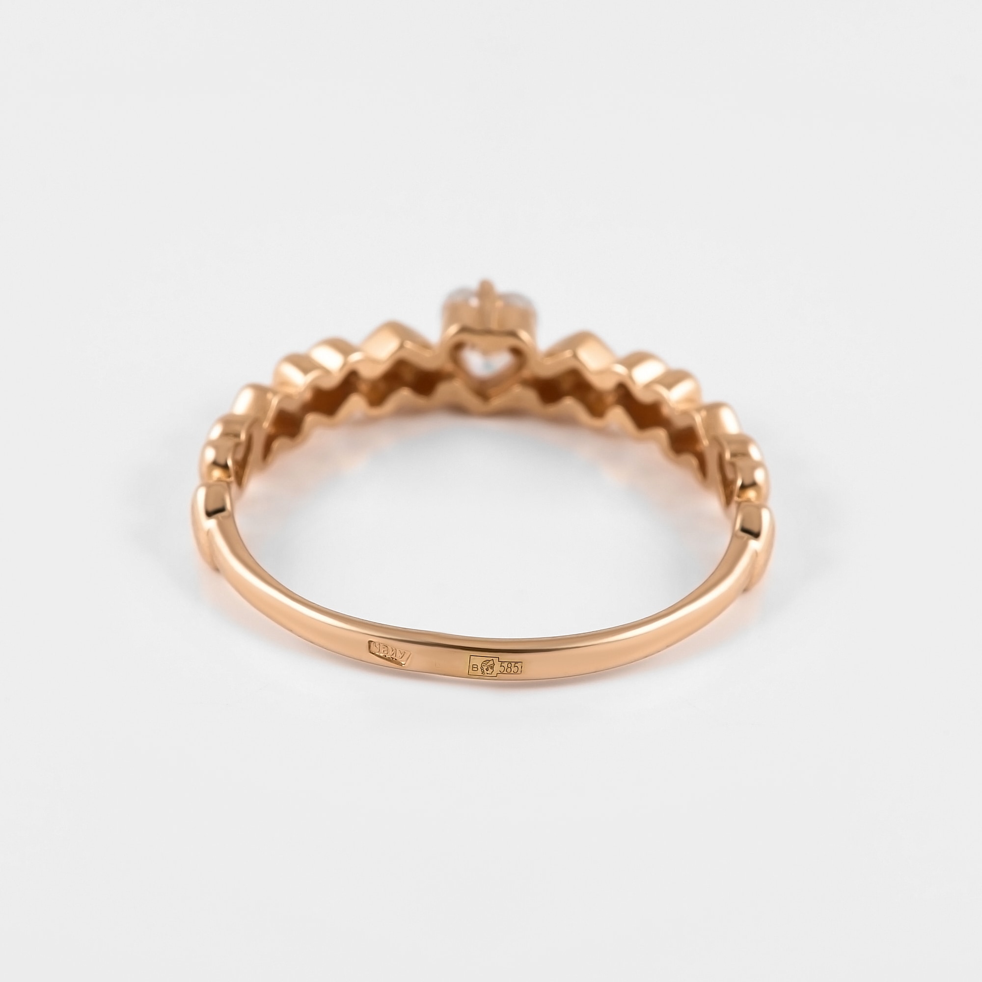 Золотое кольцо Аллегро из красного золота 585 пробы 7А11883