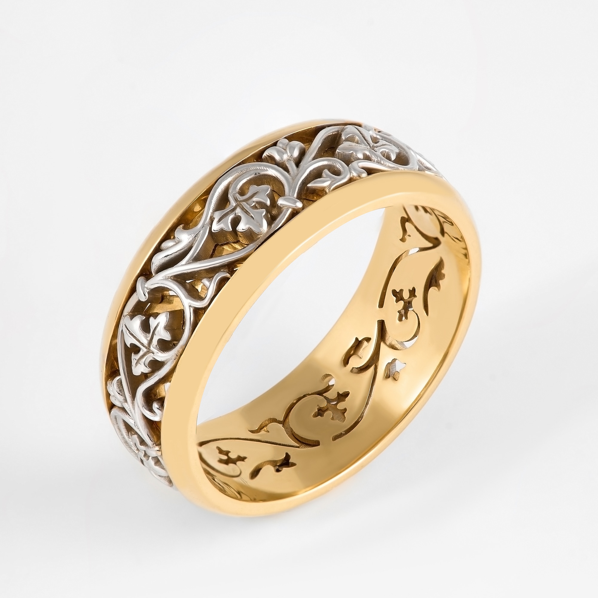 Золотое кольцо обручальное Kota osta из красного золота 585 пробы КАКО-ОКБ195ГМ, размеры от 19.5 до 20