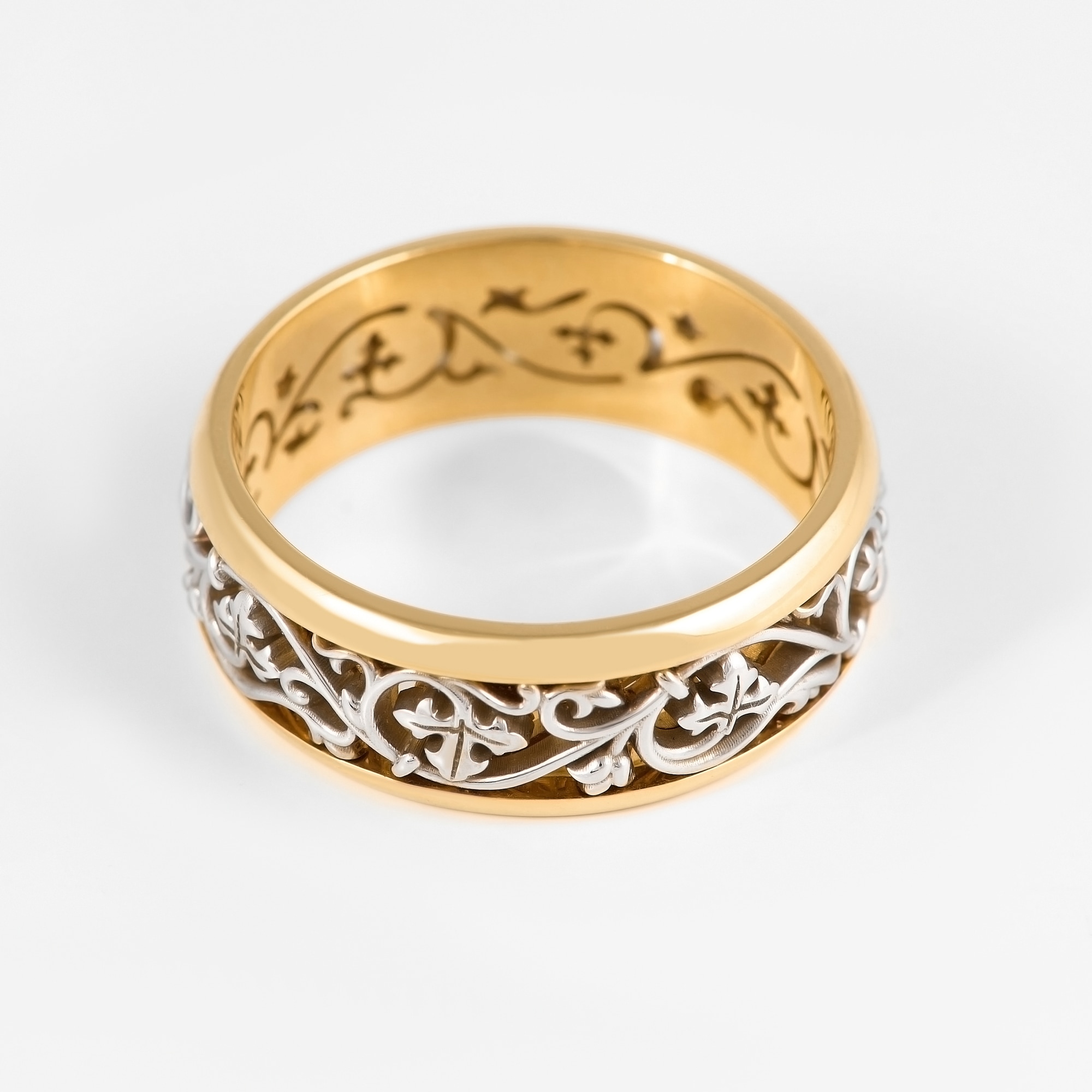 Золотое кольцо обручальное Kota osta из красного золота 585 пробы КАКО-ОКБ195ГМ, размеры от 19.5 до 20