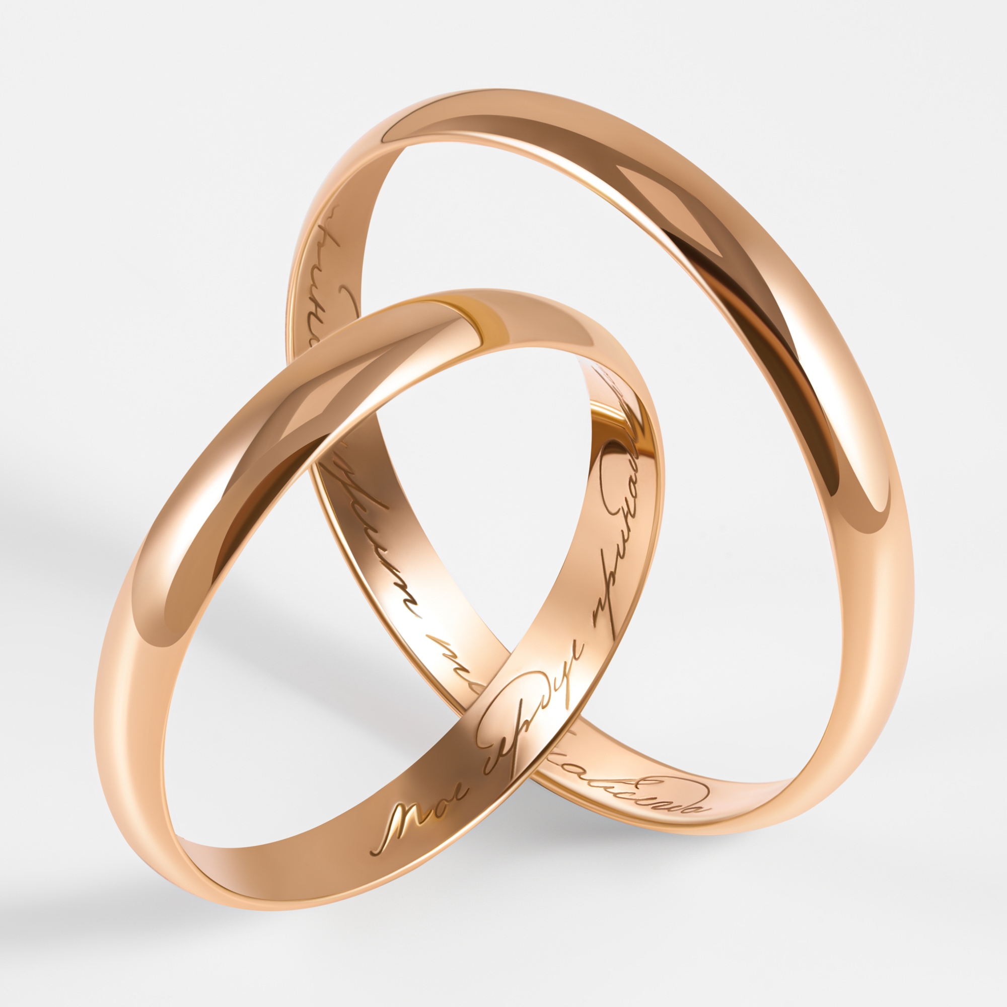 Золотое кольцо обручальное Топаз из красного золота 585 пробы ТЗТ10001012н-10, размеры от 16 до 21