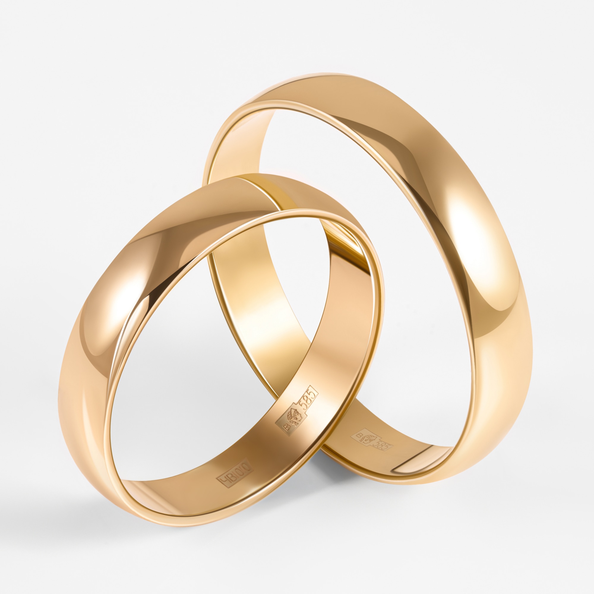 Обручальное кольцо из желтого золота