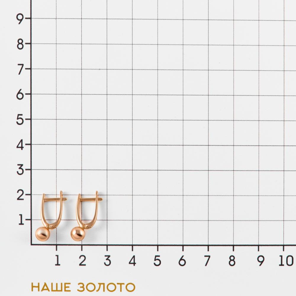 Золотые серьги Sokolov из красного золота 585 пробы ДИ029587