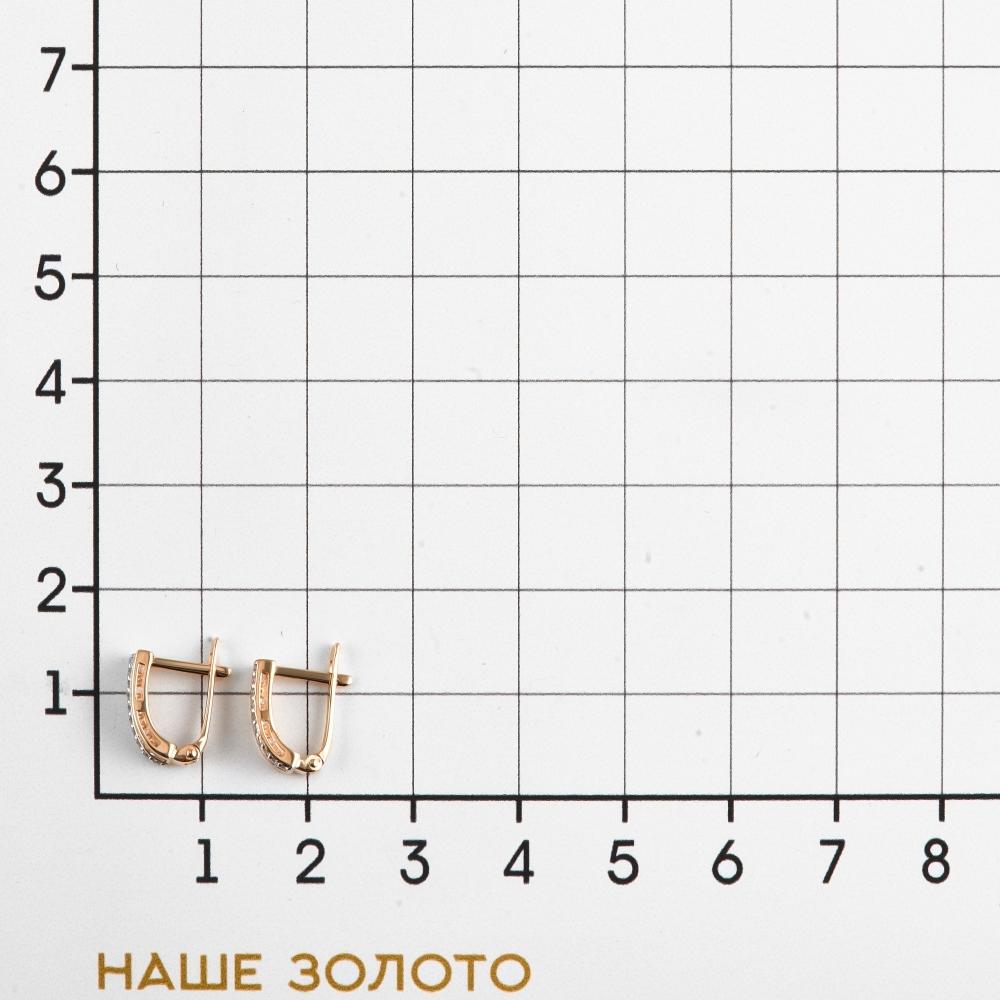 Золотые серьги детские Иллада из красного золота 585 пробы 2И121432