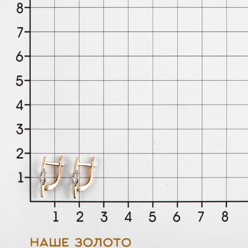 Золотые серьги Иллада из красного золота 585 пробы 2И122190