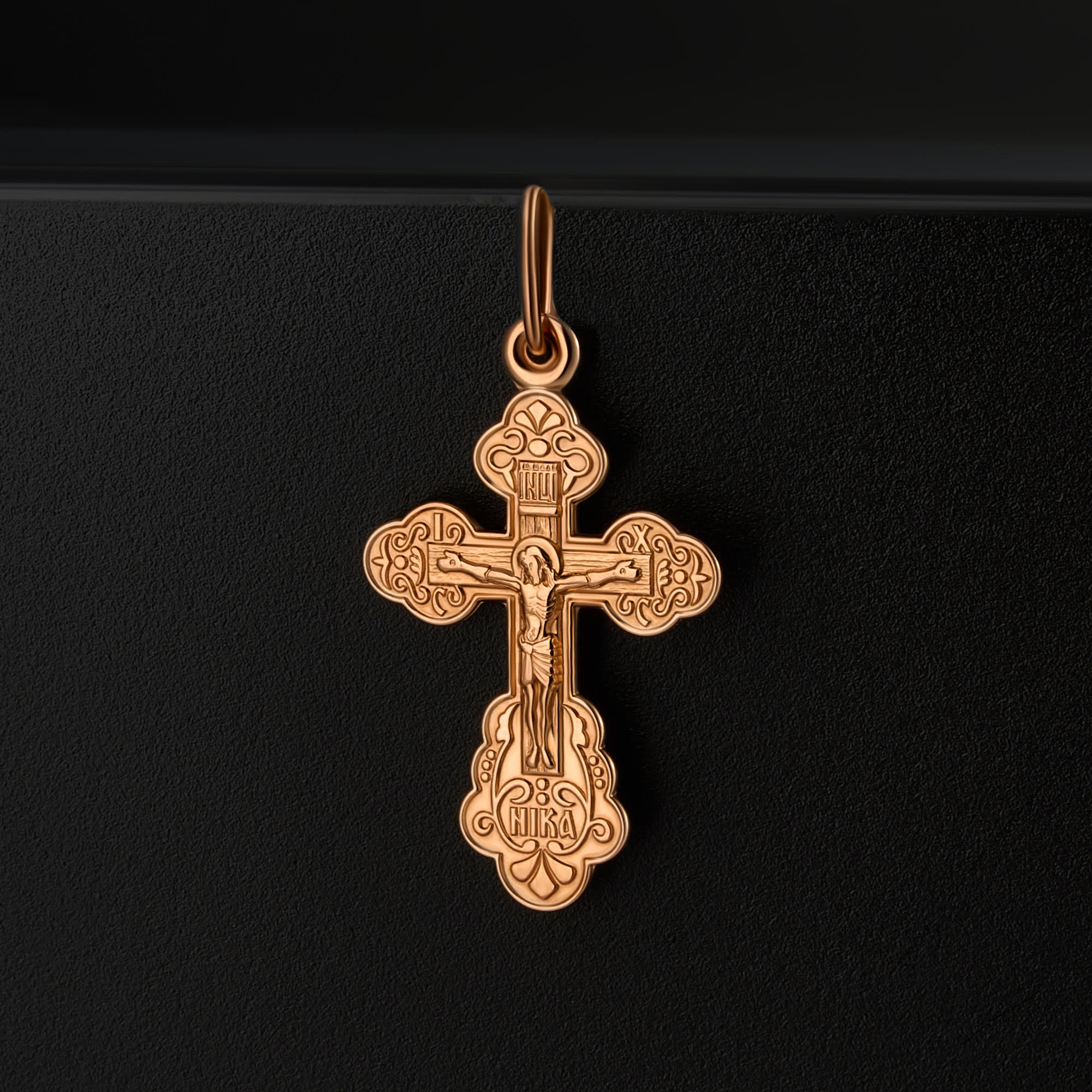 Золотой крест Светлов из красного золота 585 пробы К835-0478-11-00