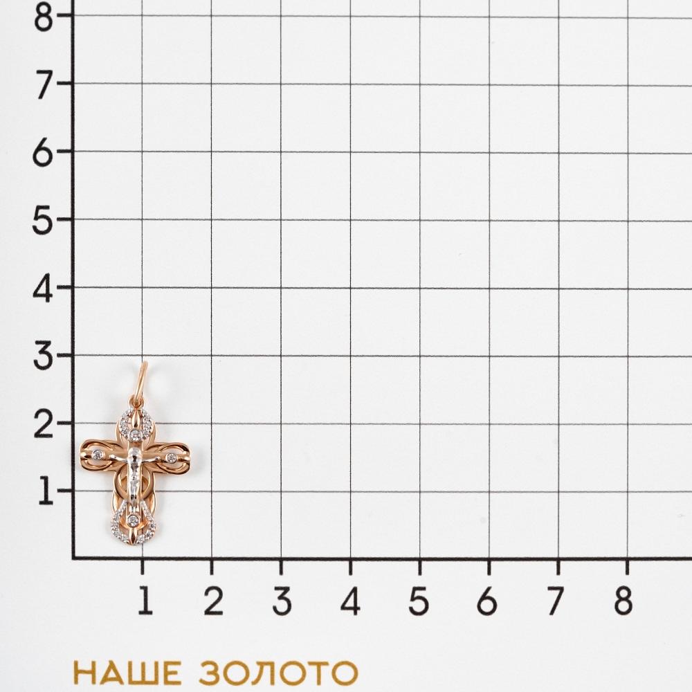 Золотой крест Efremof из красного золота 585 пробы ЮПП1529165