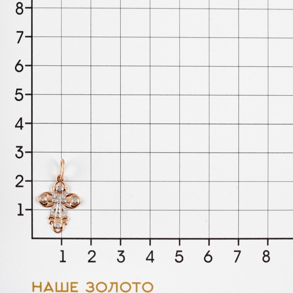 Золотой крест Efremof из красного золота 585 пробы ЮПП1529164