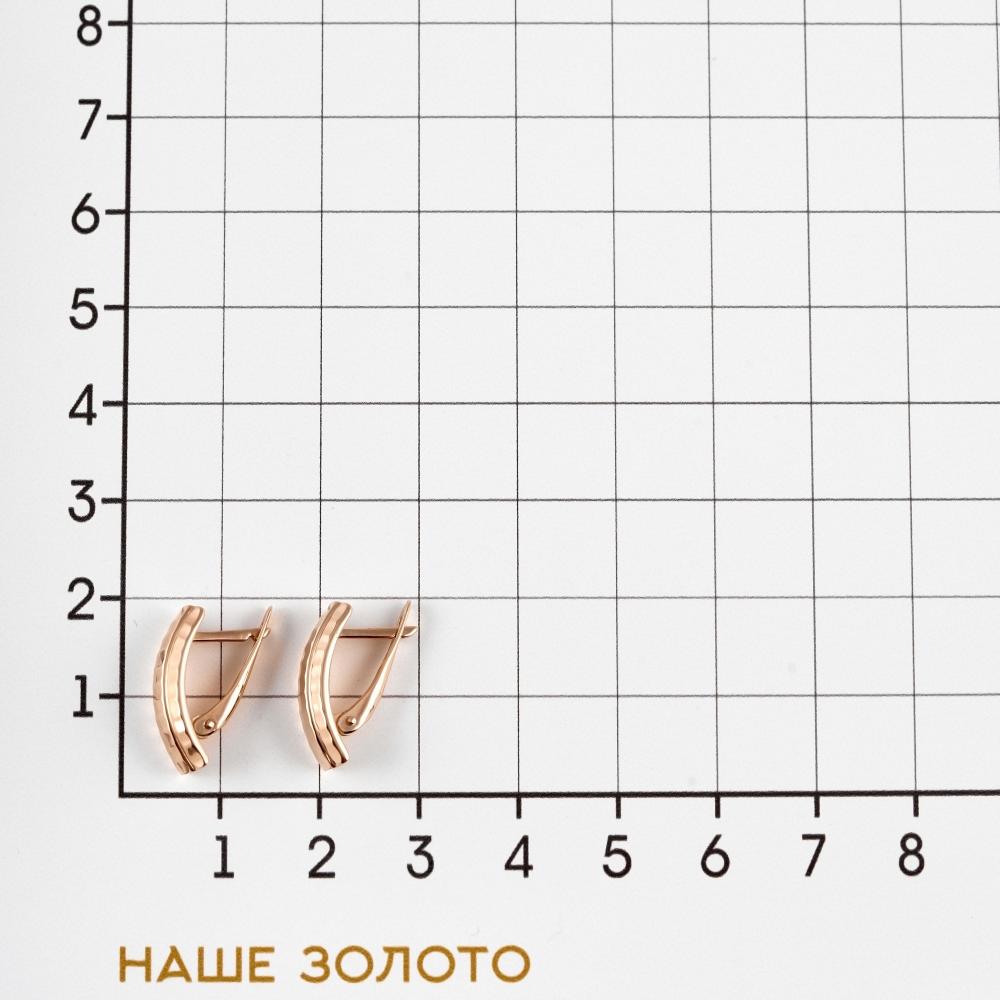 Золотые серьги Efremof из красного золота 585 пробы ЮПС1103820