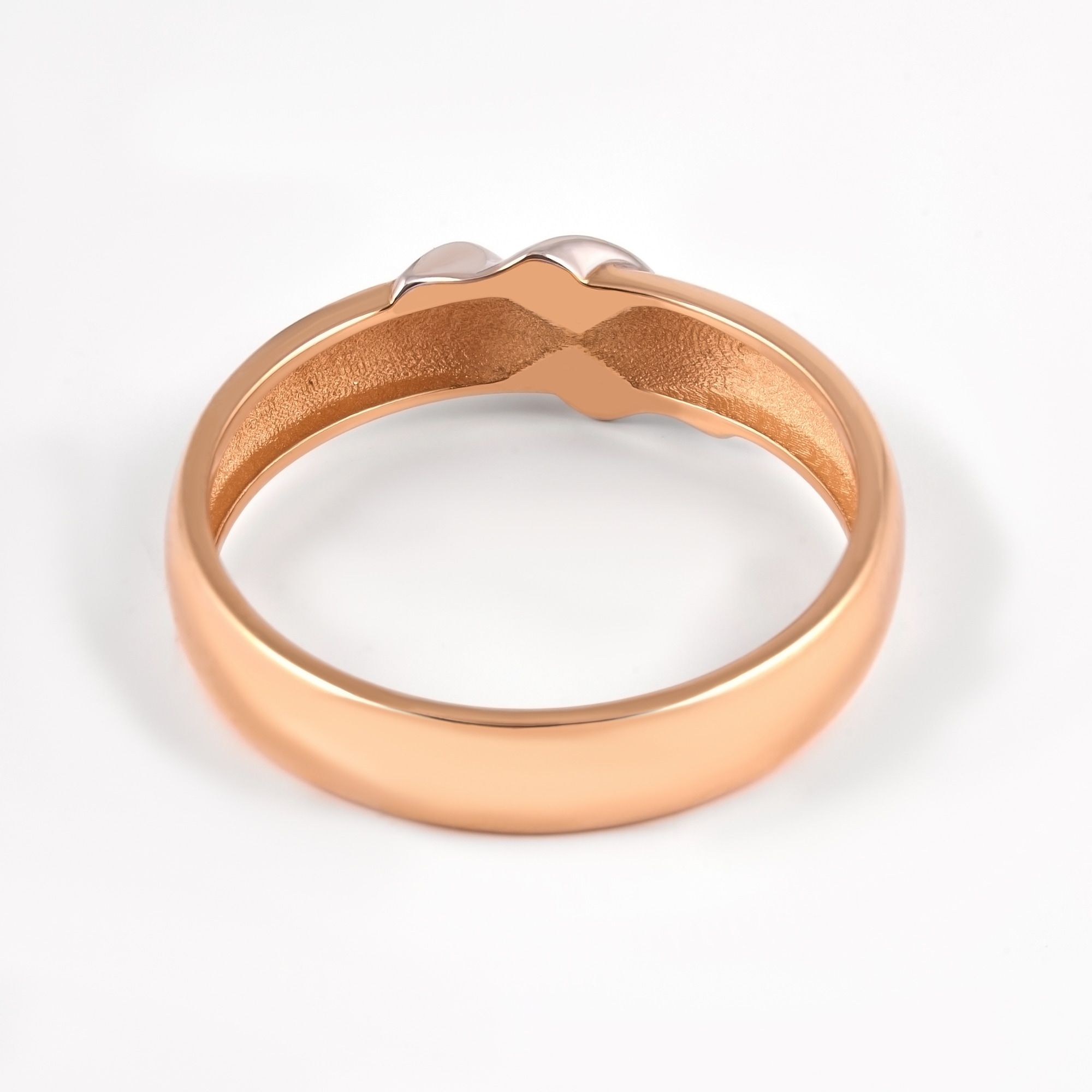 Золотое кольцо Грант из красного золота 585 пробы со вставками из драгоценных камней (бриллиант) ГР0101429