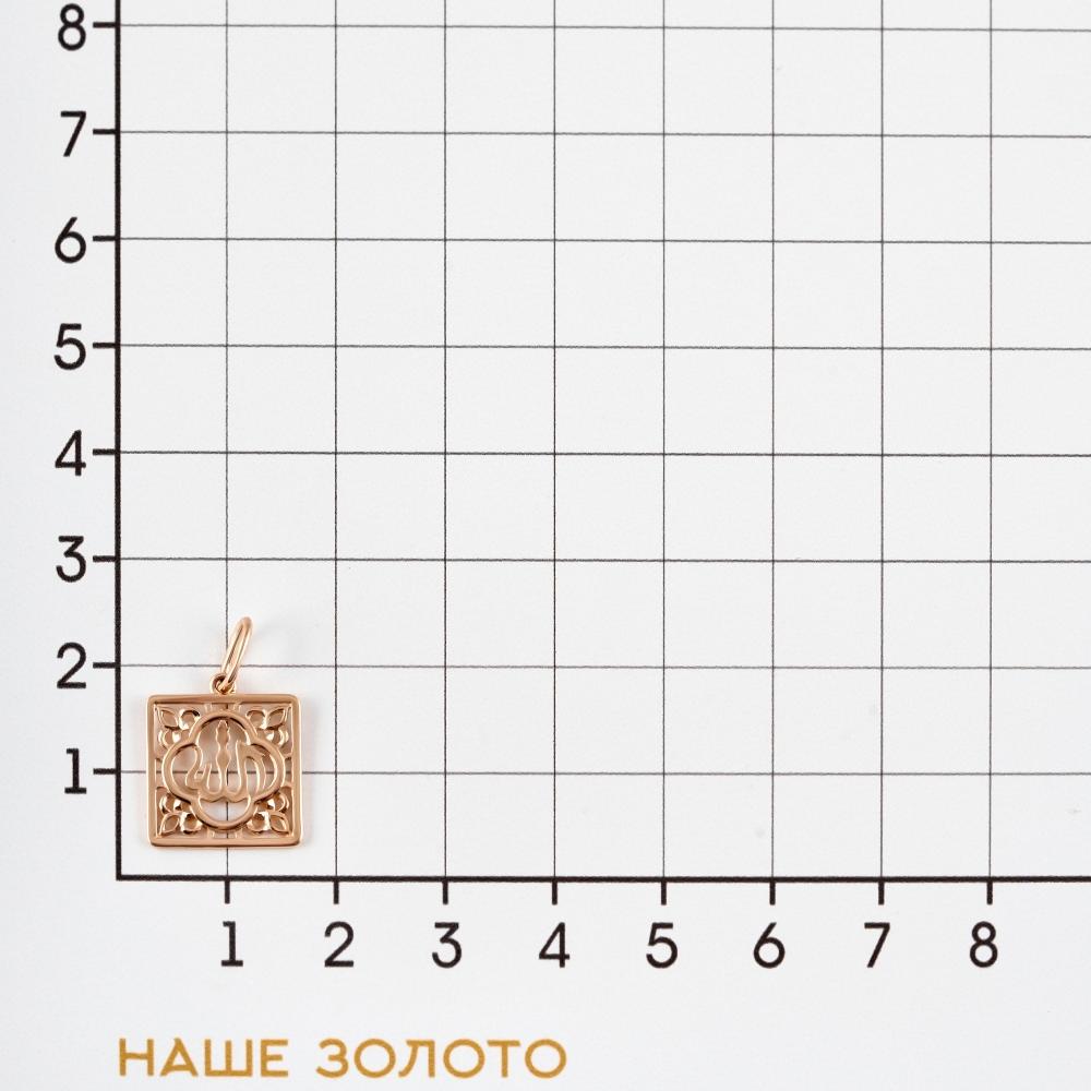 Золотая мусульманская подвеска Efremof из красного золота 585 пробы ЮПП10016228