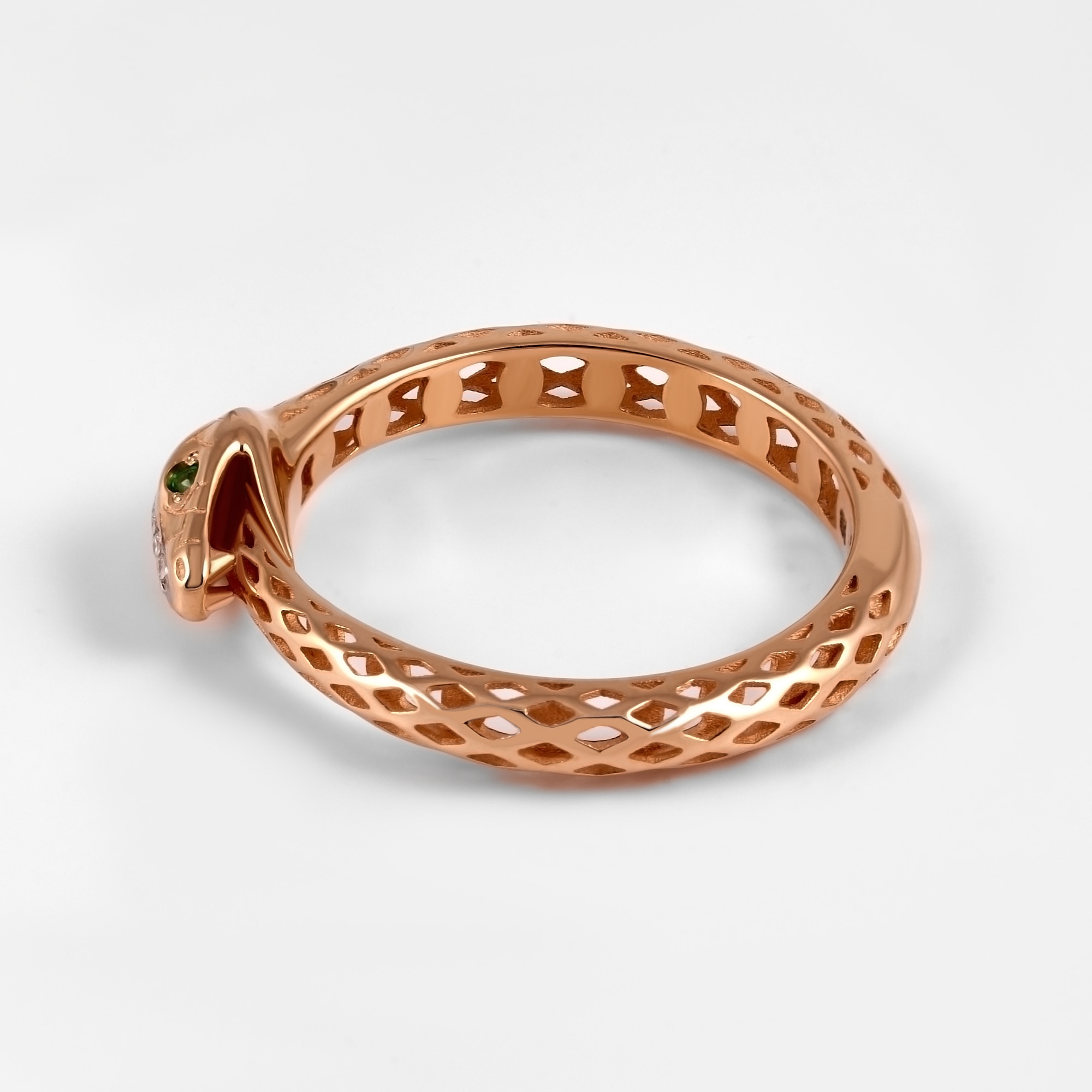 Золотое кольцо Грант из красного золота 585 пробы ГР0104661