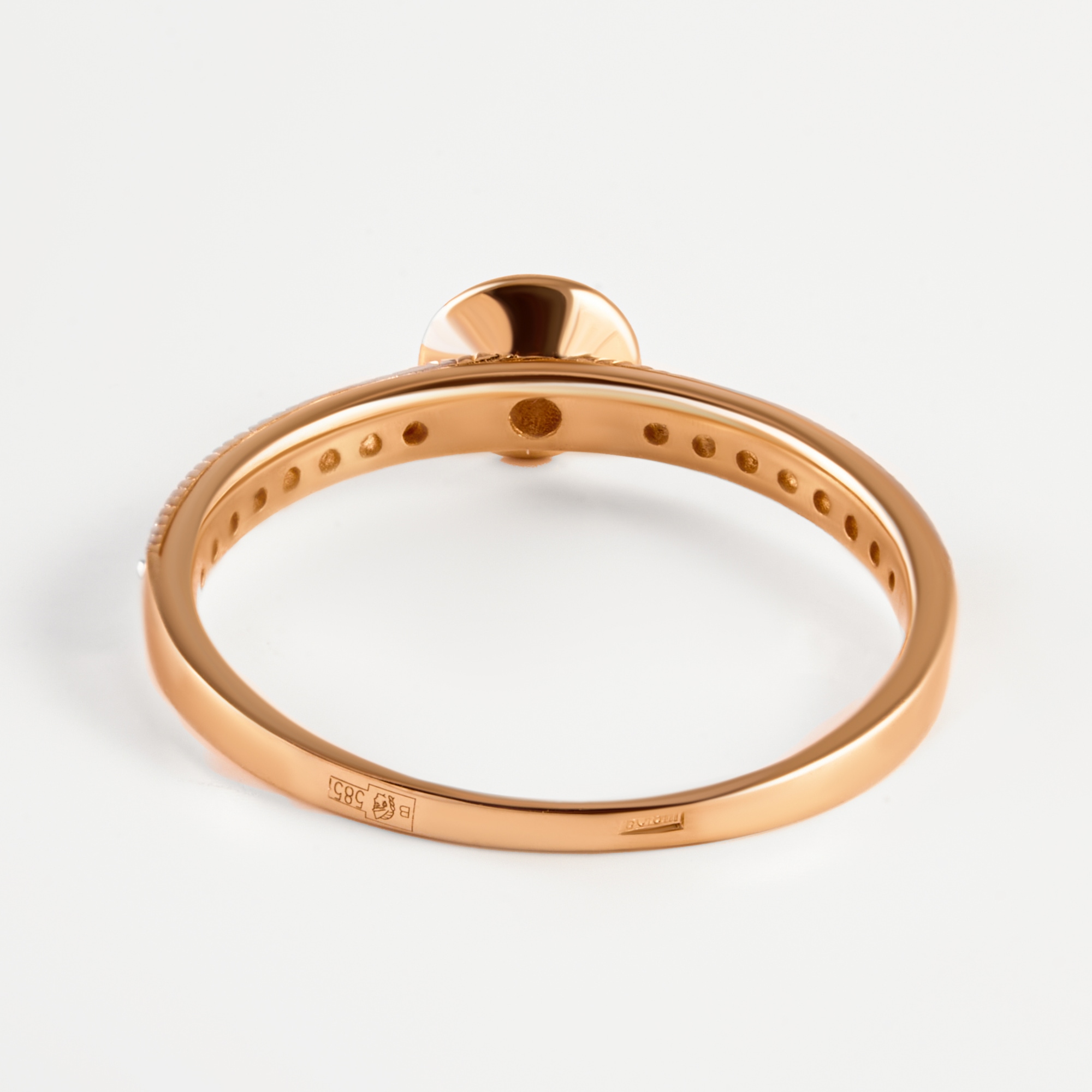 Золотое кольцо Liberty из красного золота 585 пробы РЫ1012641