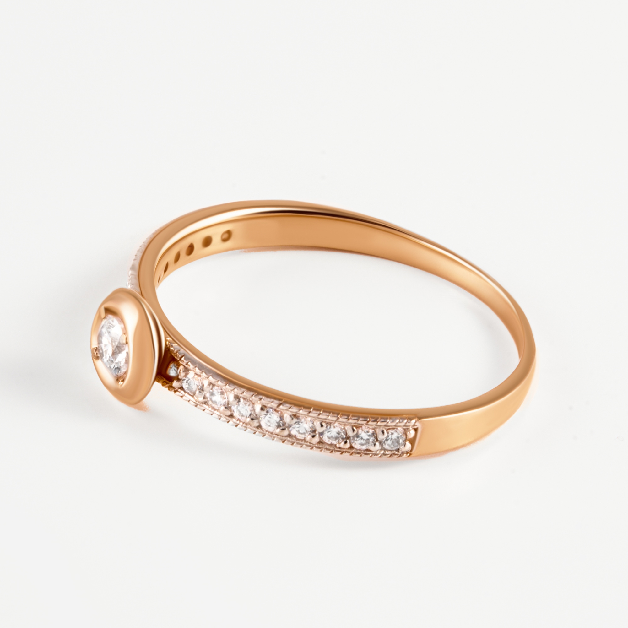 Золотое кольцо Liberty из красного золота 585 пробы РЫ1012641