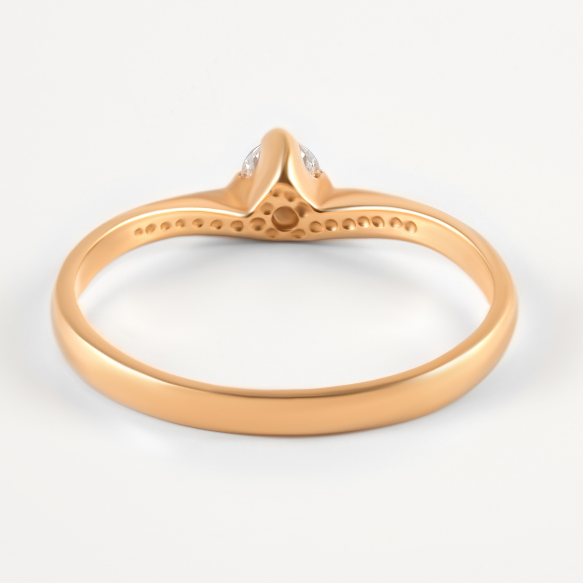 Золотое кольцо Магнат из красного золота 585 пробы  со вставками (фианит) ПЗ12002, размеры от 15 до 19