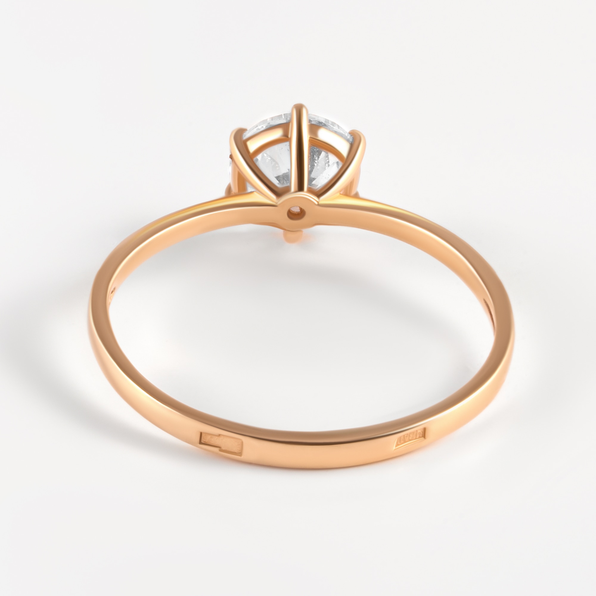 Золотое кольцо Liberty из красного золота 585 пробы РЫ1007641