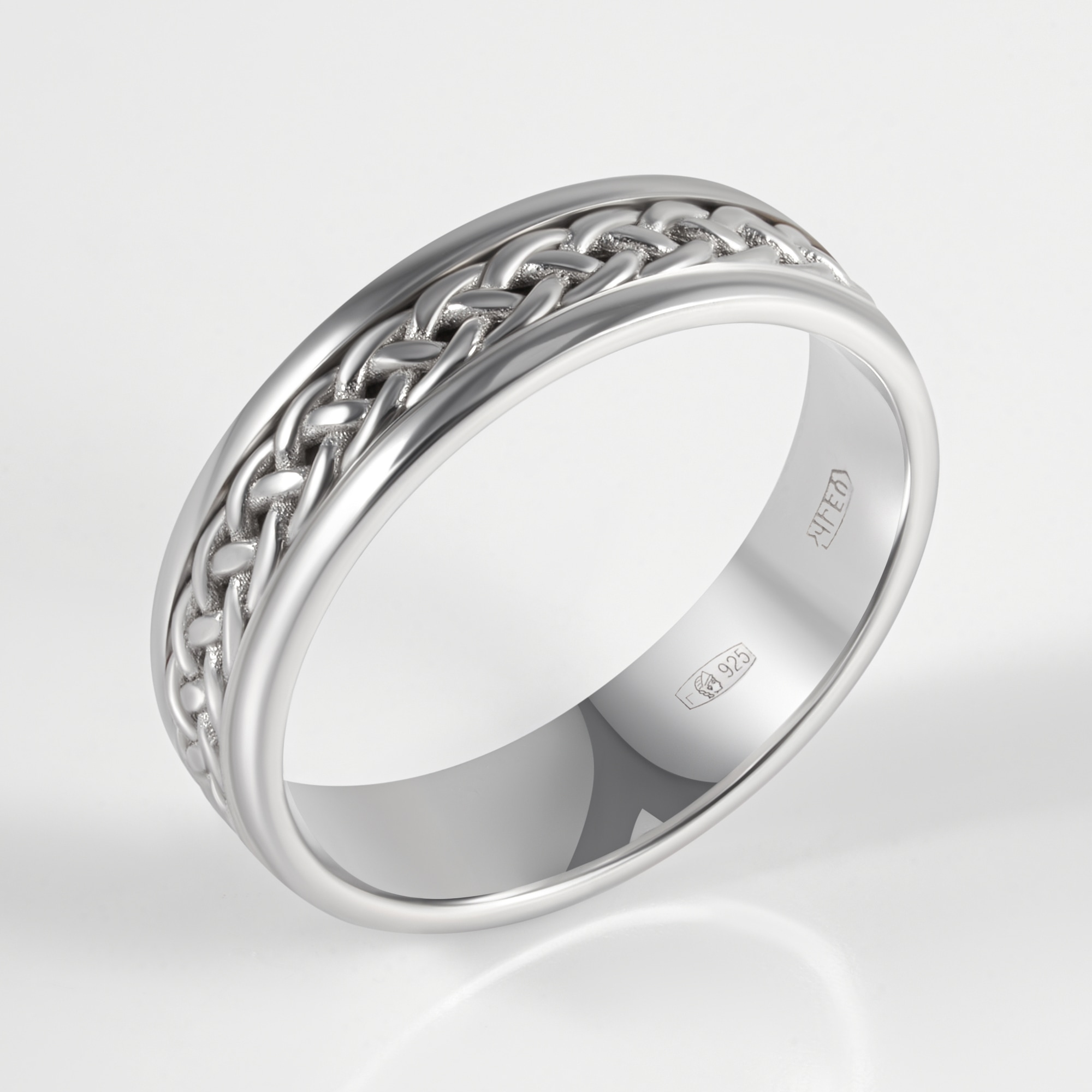 Серебряное кольцо обручальное Тимофеев ТМАГЕ233Б