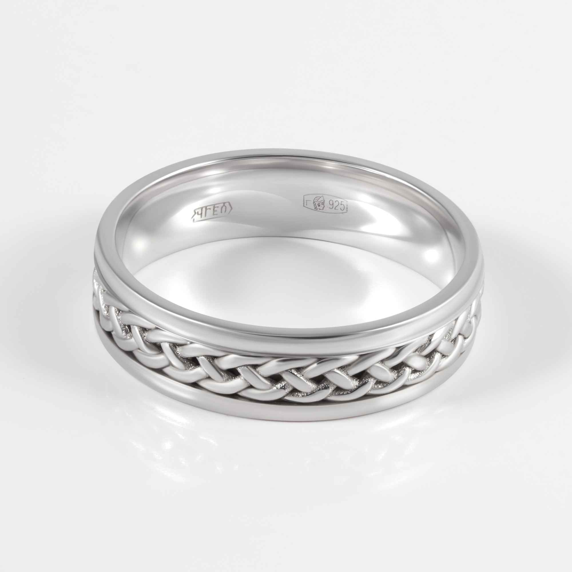 Серебряное кольцо обручальное Тимофеев ТМАГЕ233Б