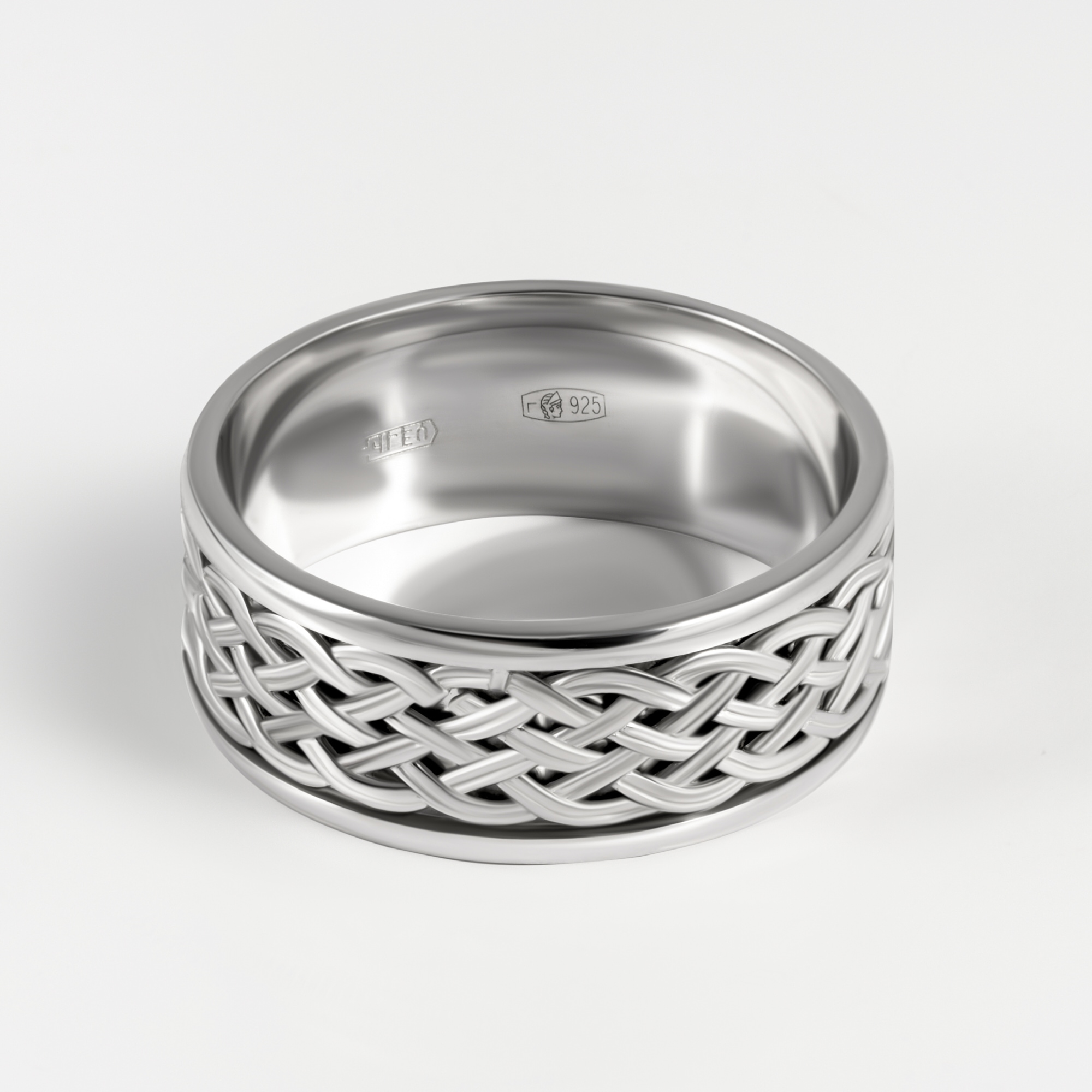 Серебряное кольцо обручальное Тимофеев ТМАГЕ235Б