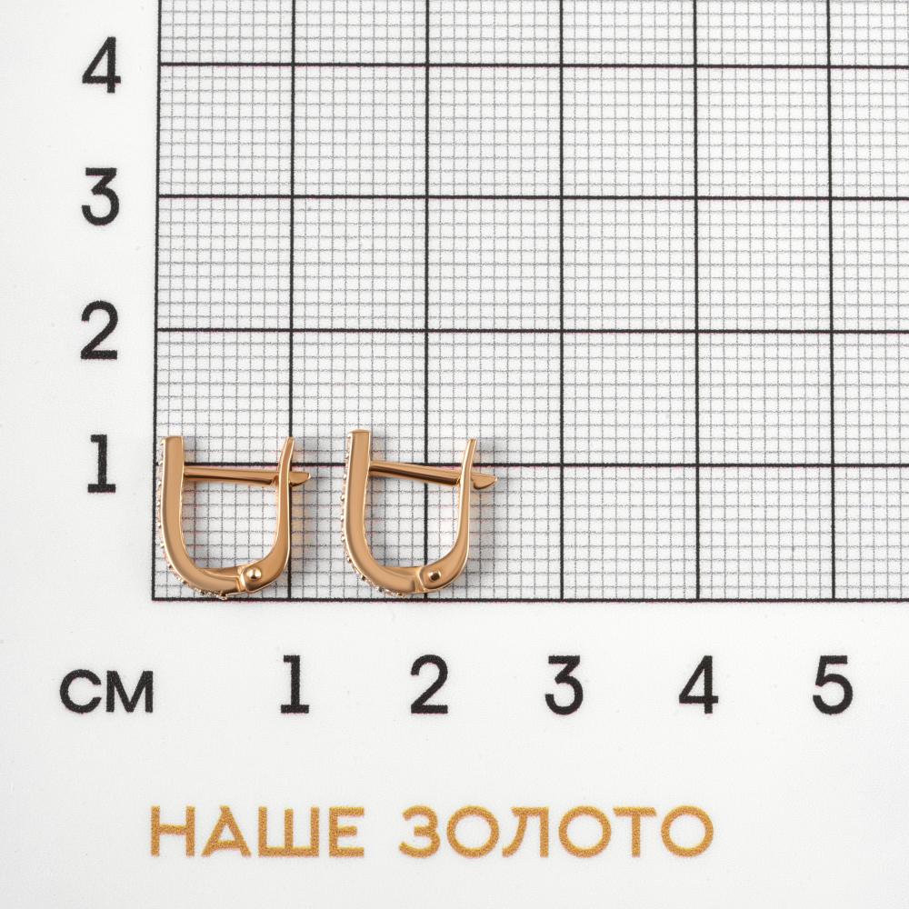 Золотые серьги Золотая подкова из красного золота 585 пробы ЯВ4341