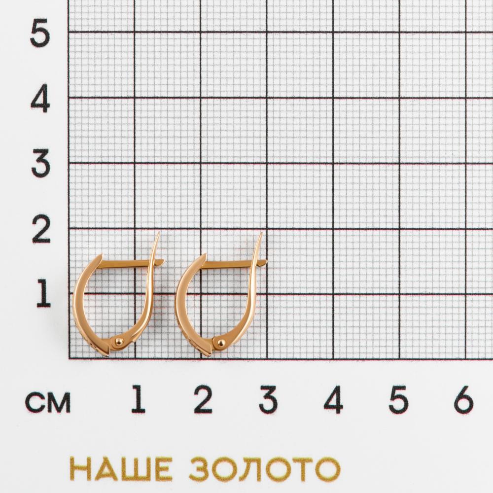 Золотые серьги Магнат из красного золота 585 пробы ПЗА011714