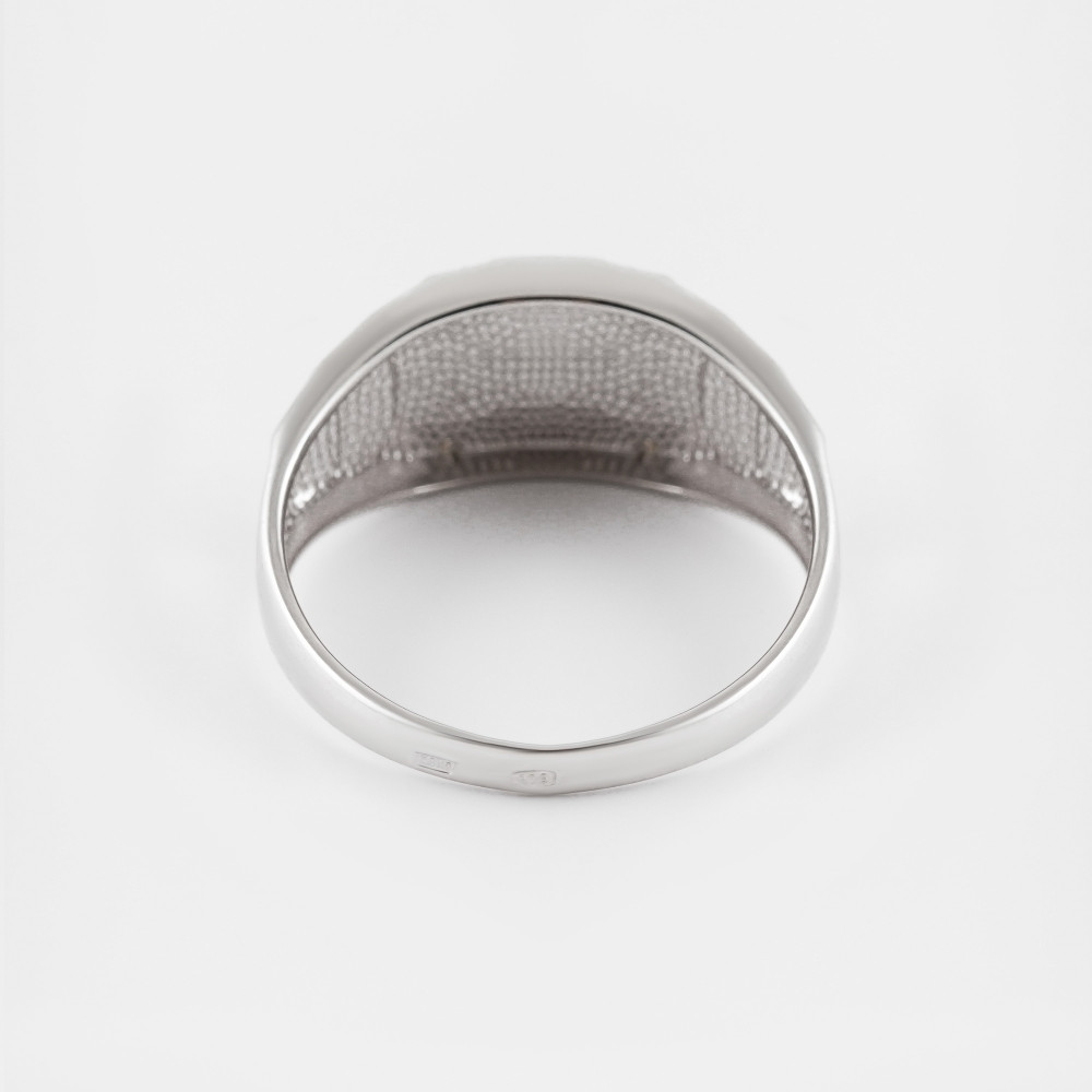 Серебряная печатка Efremof  со вставками (фианит) ЮП1110410251, размеры от 18 до 22
