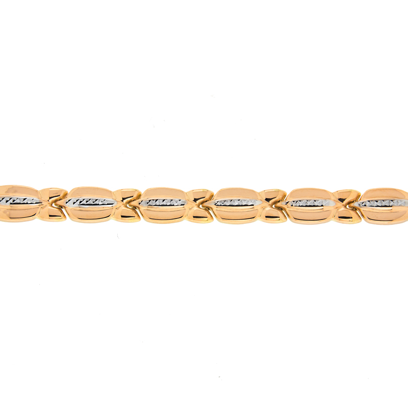 Золотой браслет Магнат  из красного золота 585 пробы ПЗА023001, размеры от 17 до 21