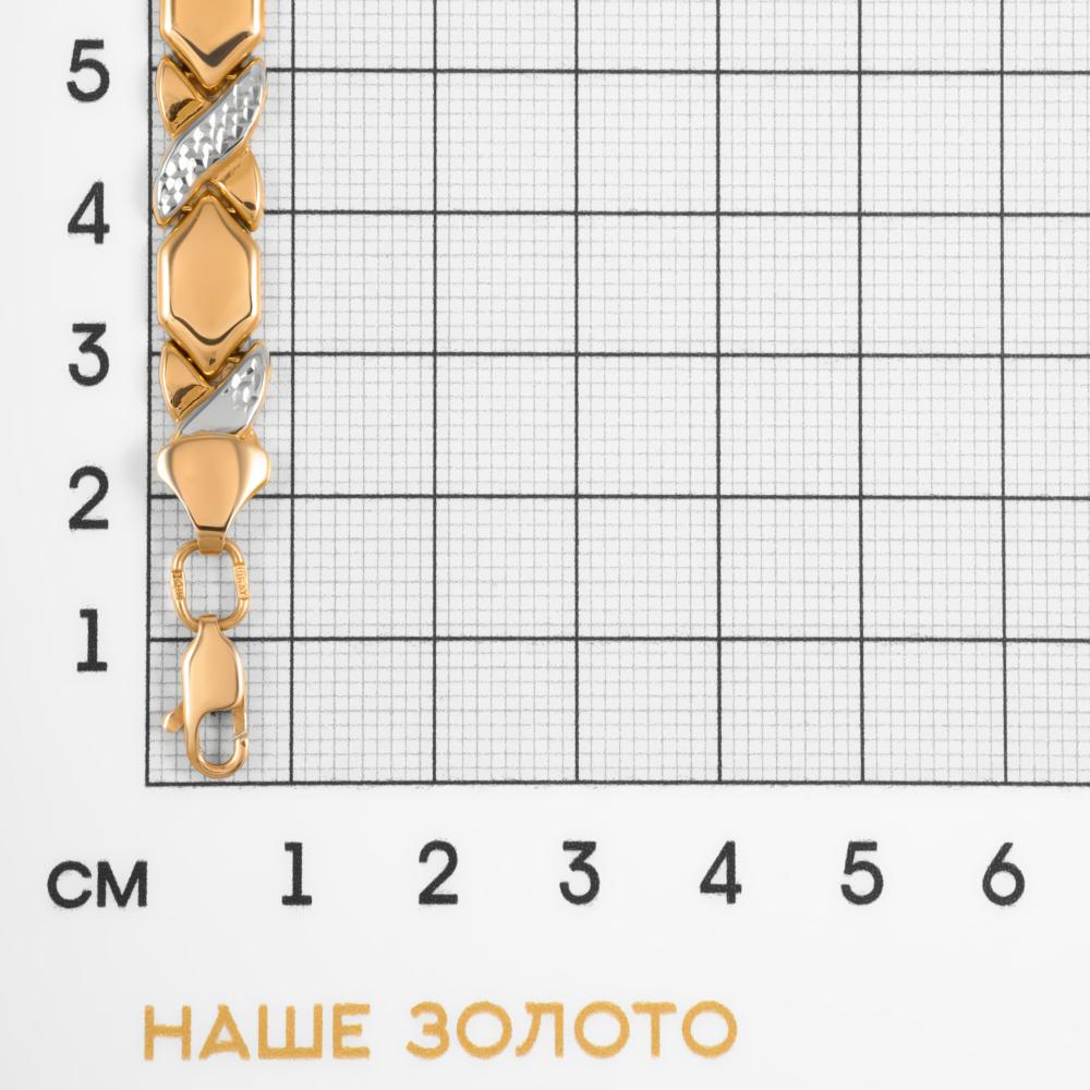 Золотой браслет Магнат  из красного золота 585 пробы ПЗА023007, размеры от 16.5 до 21