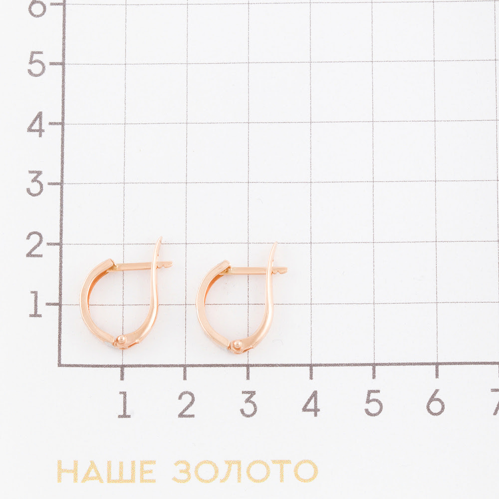 Золотые серьги Магнат  из красного золота 585 пробы ПЗА011549